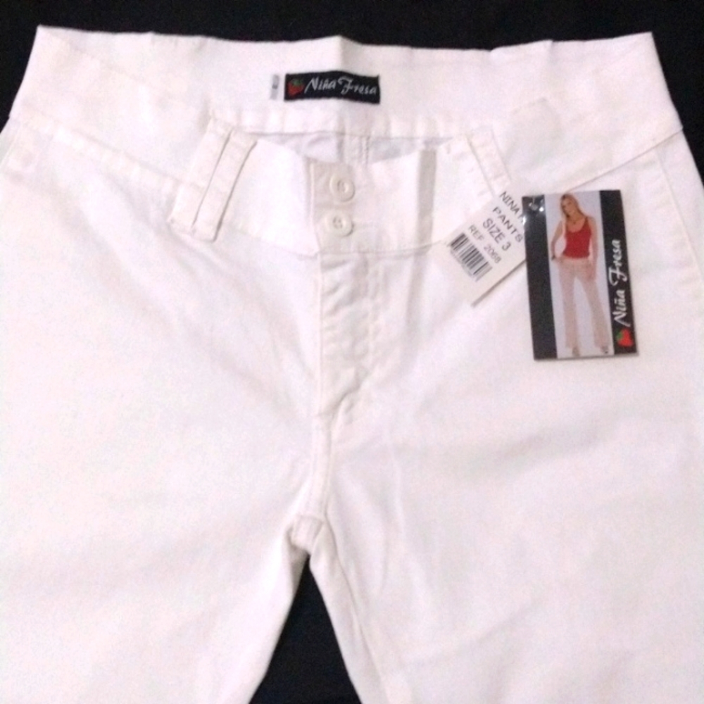 White casual dress pants